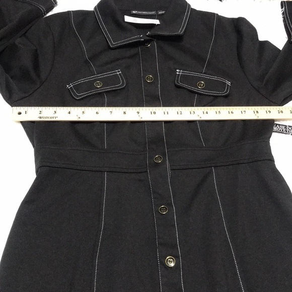NWT New York & Co. Top Stitch Sheath Dress Sz Large - Picture 5 of 12